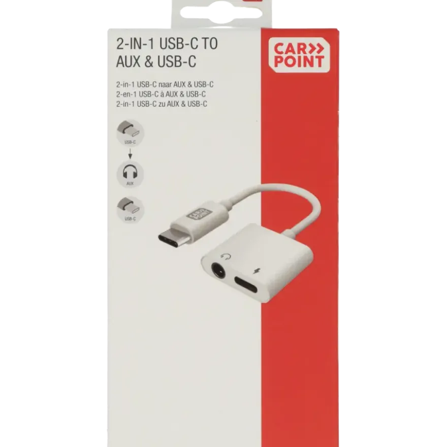 Carpoint USB-C adapter 2 in 1