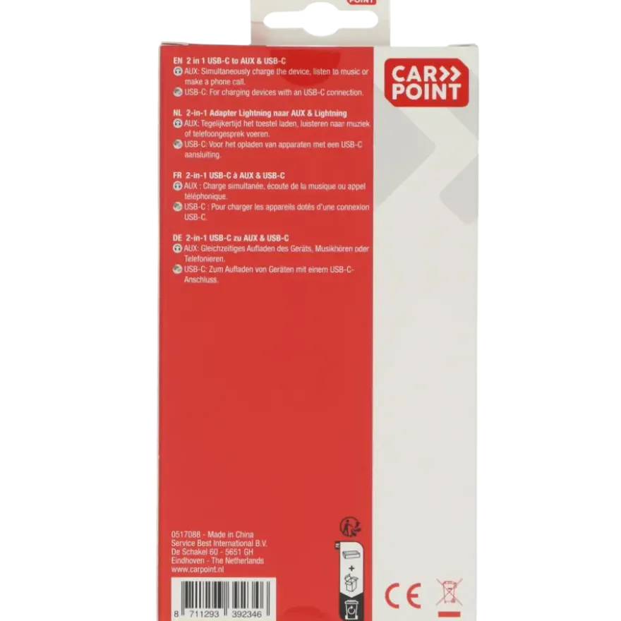 Carpoint USB-C adapter 2 in 1