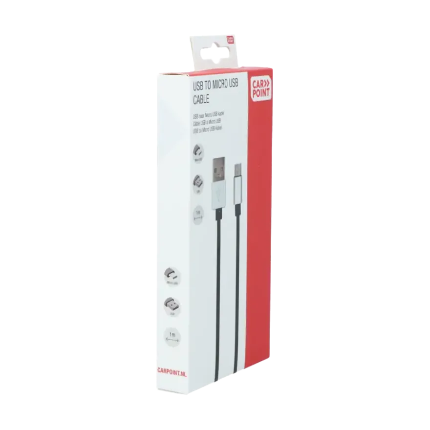 Carpoint USB>Micro USB kabel 1 Meter