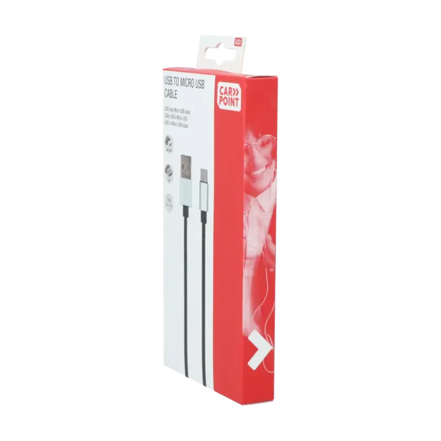 Carpoint USB>Micro USB kabel 1 Meter