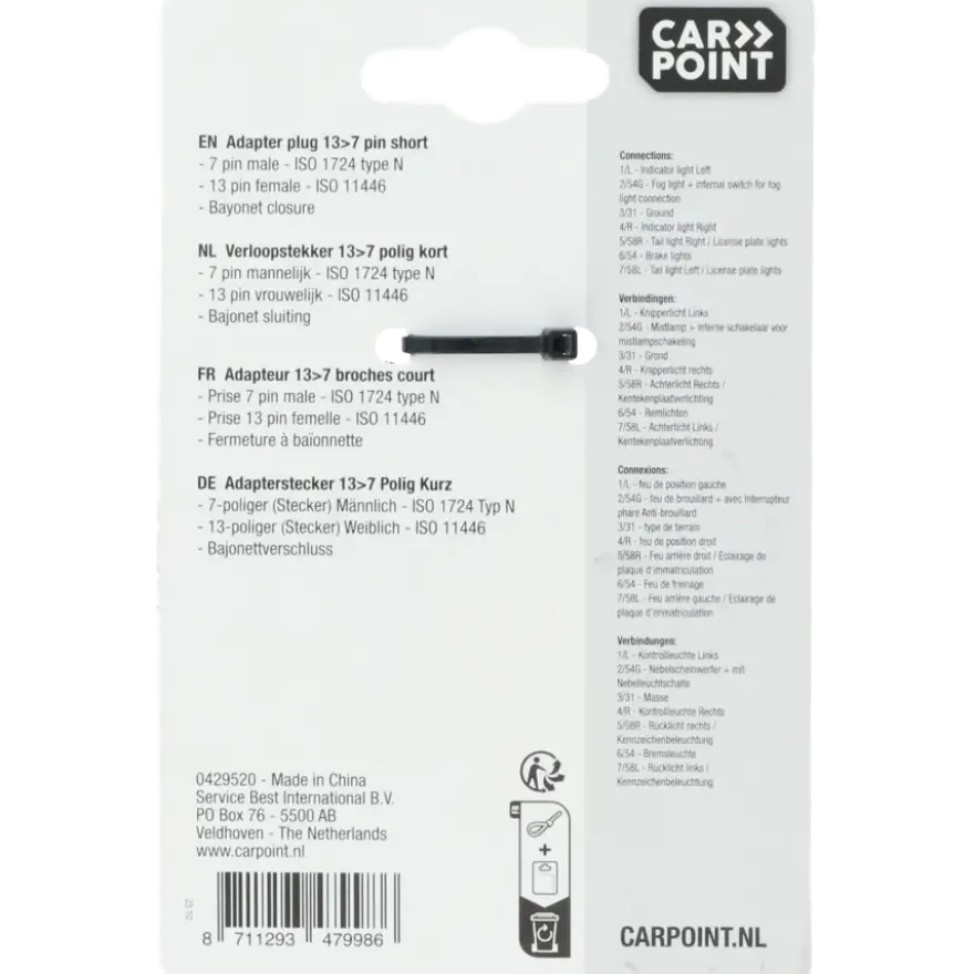 Carpoint Verloopstekker 7>13 Polig