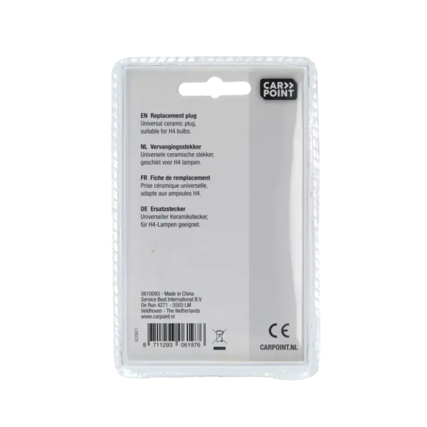 Carpoint vervangingstekker H4 lamp keramiek