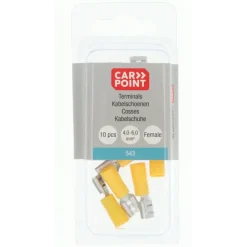 Carpoint vlakstekkerhuls 543 6.3x0.8 geel 10 stuks
