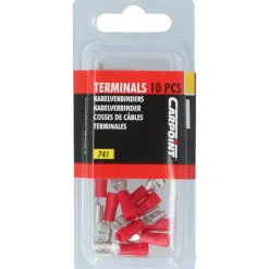 Carpoint vlakstekkerh 741 4.8x0.5 rood 10 stuks