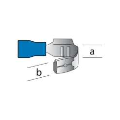 Carpoint Vlakstekker Tab 562 blauw blister 10 Stuks