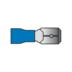 Carpoint Vlakstekker 740 6.3x0.8mm blauw blister 10 Stuks