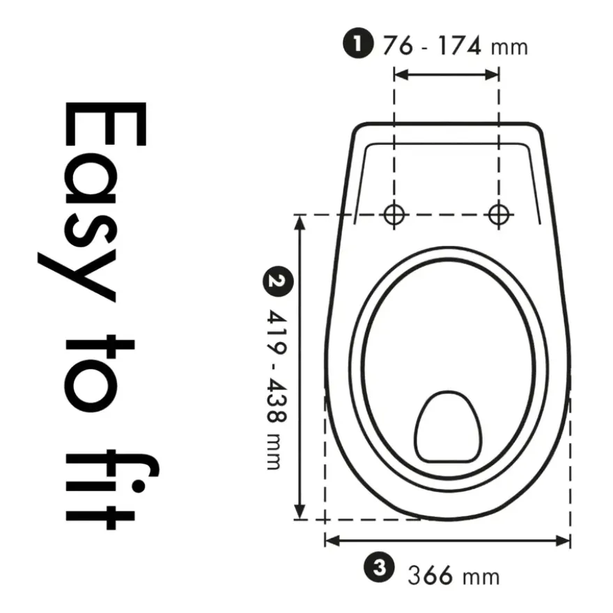 Cedo Loft WC-bril duroplast wit ovaal