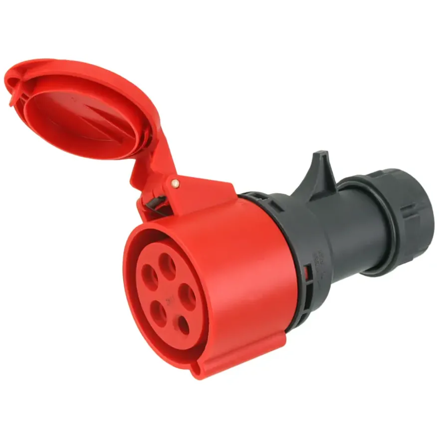 Cee Contrastekker 5-polig RA 32 A 400 V Rood
