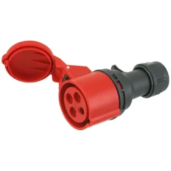 Cee contrastekker 4-polig 400V randaarde 16 ampère rood