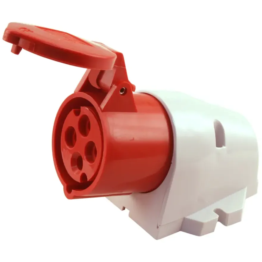 Cee 4-polig geaard stopcontact 400V grijs
