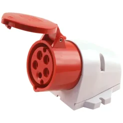Cee Stopcontact 5-polig RA 400 V Grijs