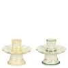 Clayton kandelaar geel groen - h8xd9,5cm