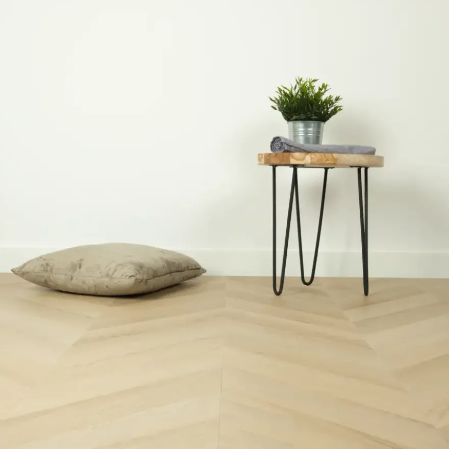Click PVC Hongaarse punt beige eiken houtlook