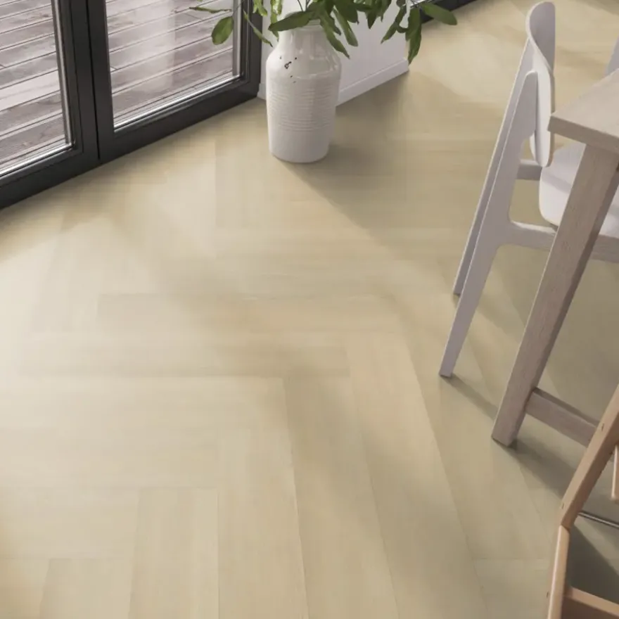 Click PVC Progetto Heringa visgraat lichtbruin eiken houtlook
