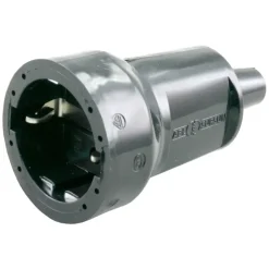 Contrastekker 10/16A PVC Randaarde Zwart