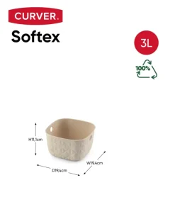 Curver Softex Mand – 3L Chalk White