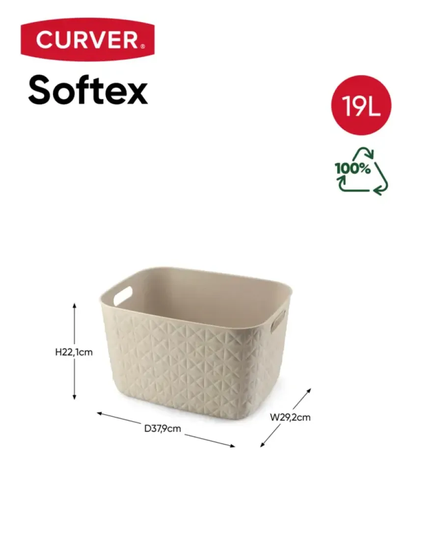 Curver Softex Mand – 19L White