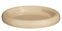 Decoratie bord beige - h4,5xd32cm