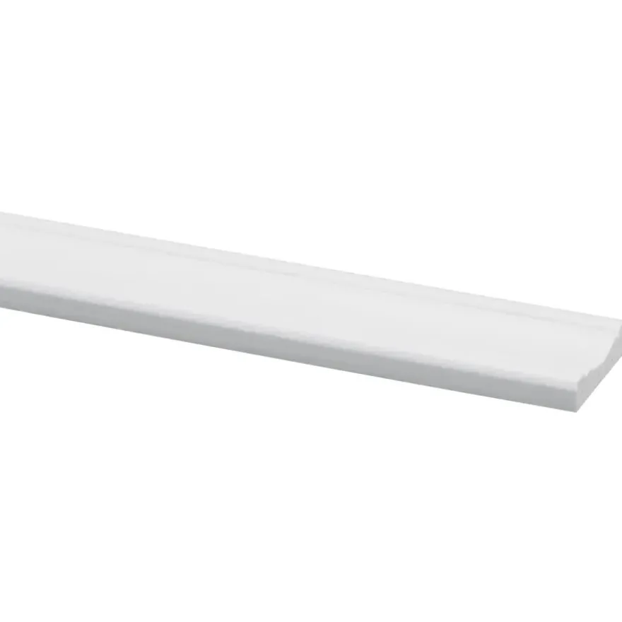 Decorlijst grenen wit gegrond 8x34 mm 270 cm