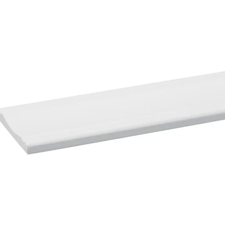 Decorlijst grenen wit gegrond 8x57mm 270cm