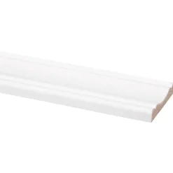 Decorlijst grenen wit gelakt 8x46mm 270cm