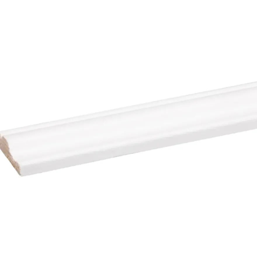 Decorlijst grenen wit gelakt 9x29mm 270cm