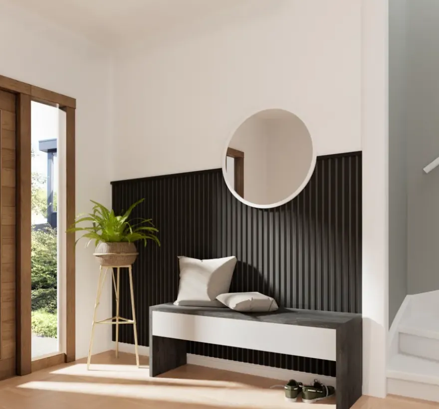 Decowall Acoustic eindprofiel zwart 260cm