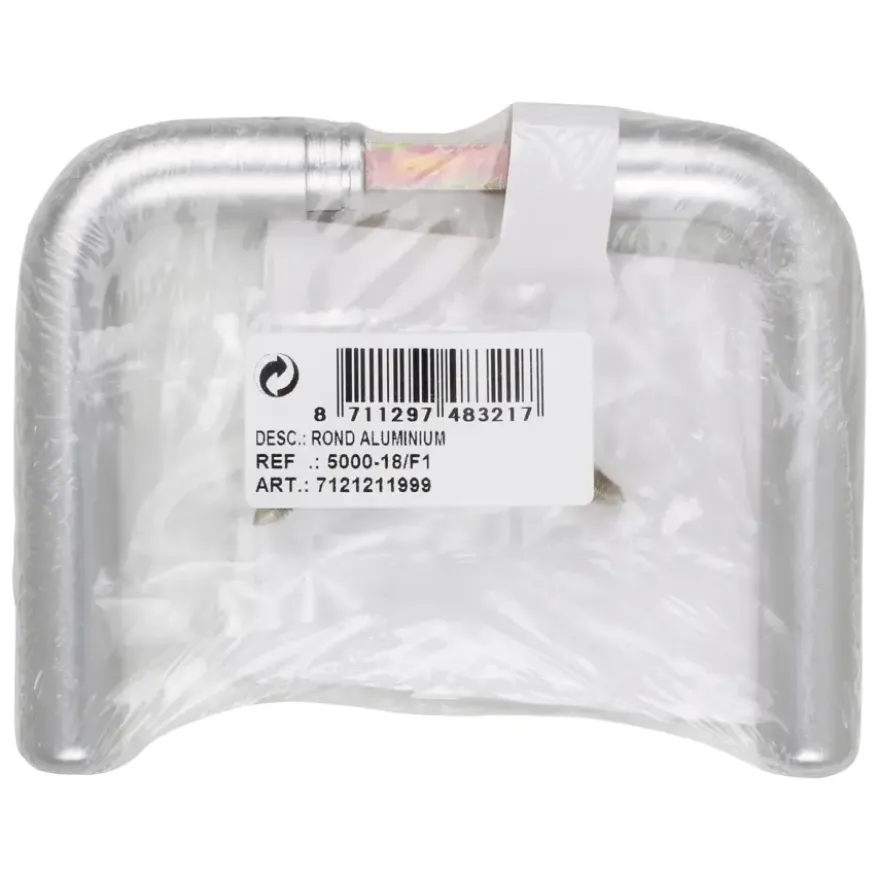 Deurkruk L rond aluminium