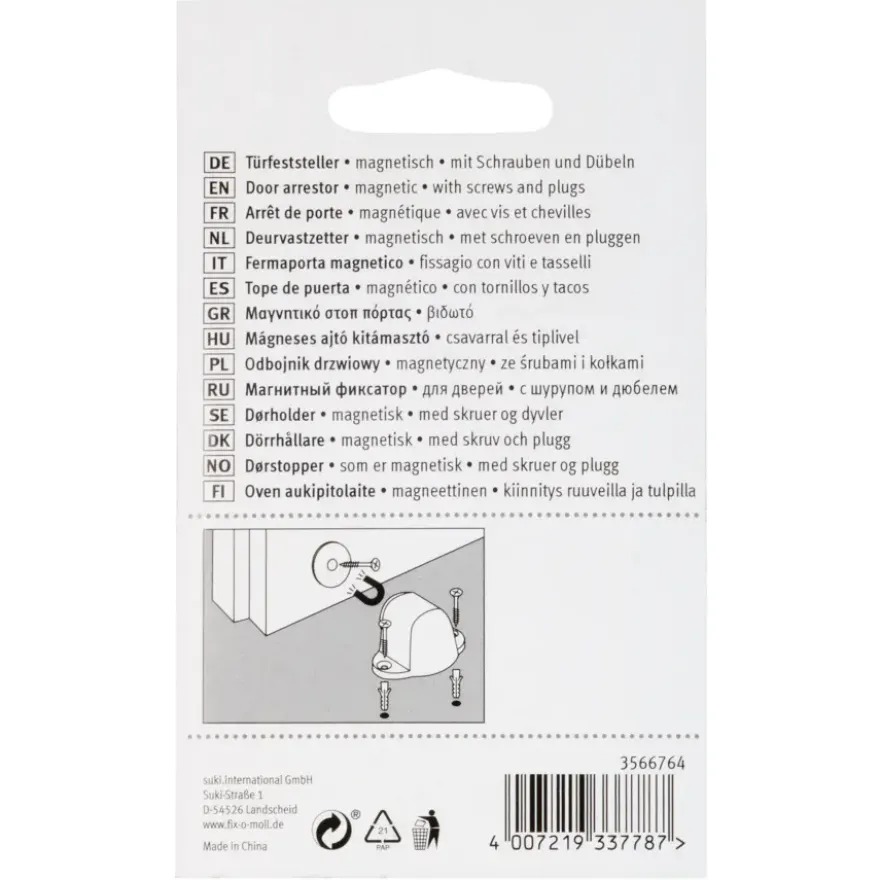 Deurstopper magnetisch 31x54x31mm
