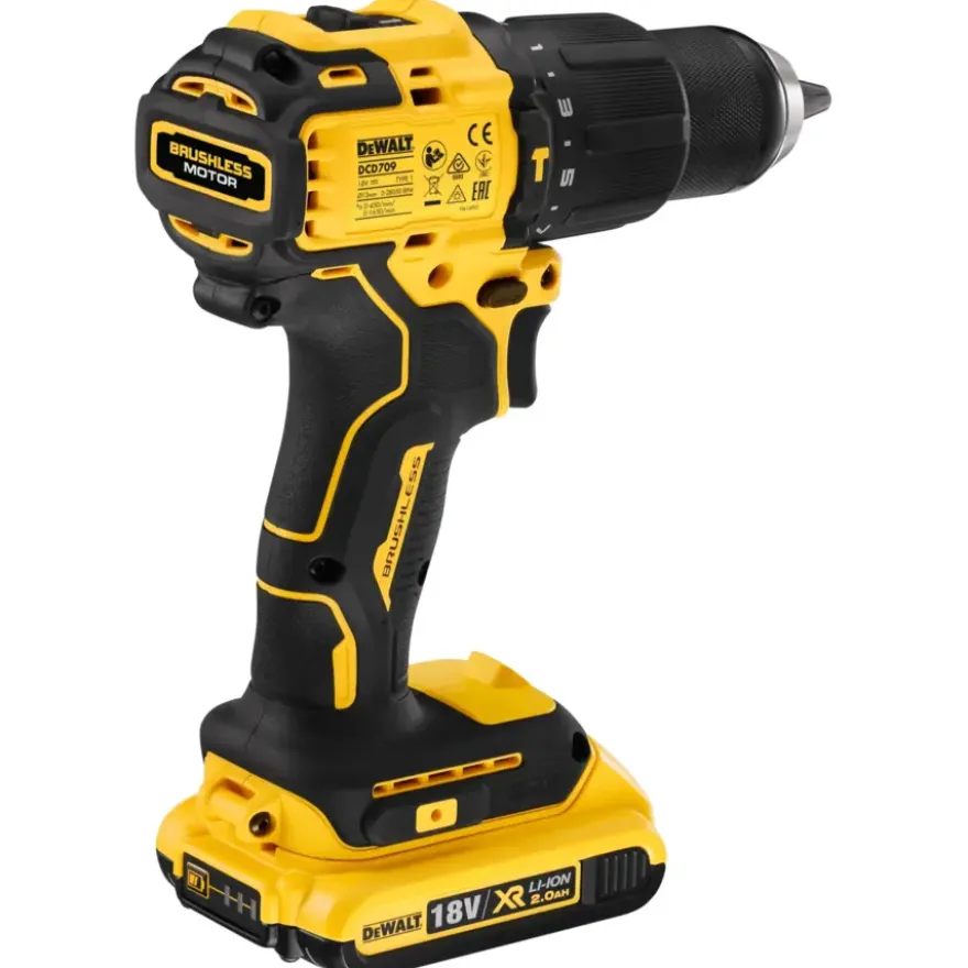 DeWalt 18V XR klopboormachine brushless DCD709D2T-QW incl. 2 accu's 1.5Ah + lader
