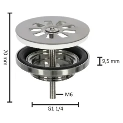 Differnz fonteinafvoerplug RVS