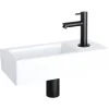 Differnz handenwasserset rechts Ravo wit keramiek