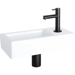 Differnz handenwasserset rechts Ravo wit keramiek