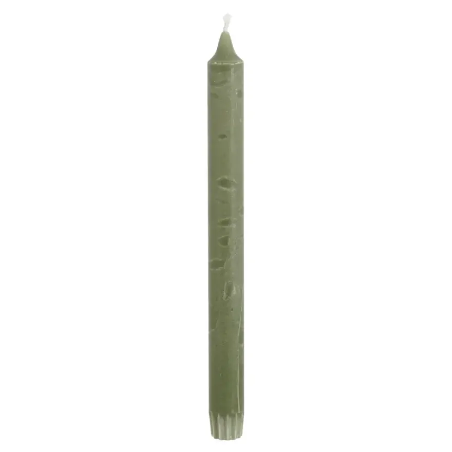 Dinerkaars stearine d.groen 6 stuks - h24xd2,2cm