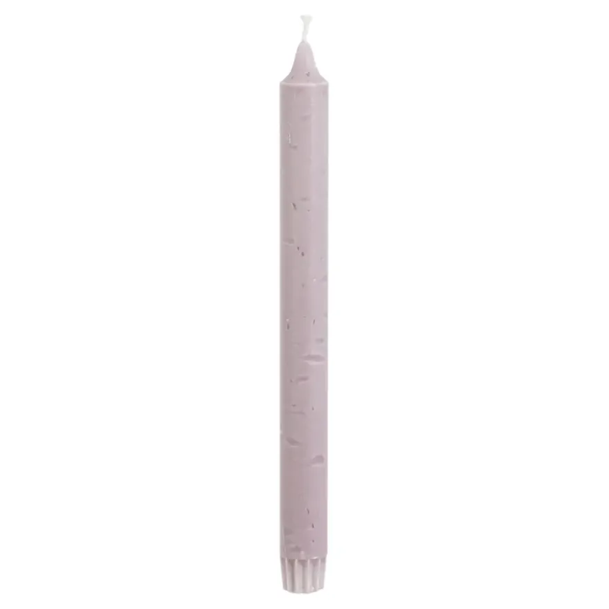 Dinerkaars stearine lila 6 stuks - h24xd2,2cm