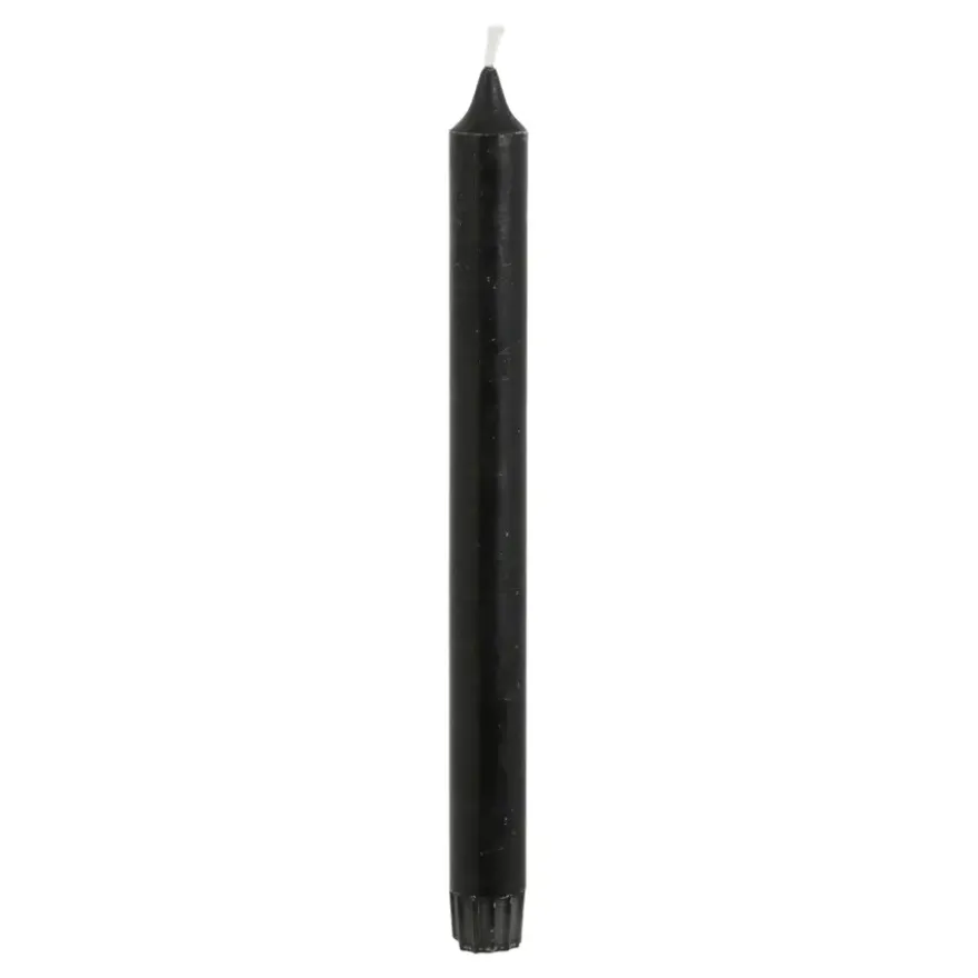 Dinerkaars stearine zwart 6 stuks