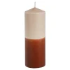 Dip-dye kaars stearine licht roze terra - h20xd7cm