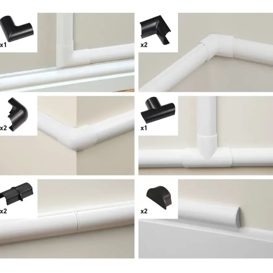 D-line Accessoireskit voor 30/ 15mm D-line Goot Zwart