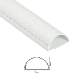 D-line kabelgoot halfrond wit 50/25 mm 1 meter