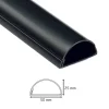 D-line kabelgoot halfrond zwart 50/25 mm 1 meter