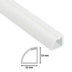 D-line kabelgoot kwartrond wit 1/4 inch 2 meter