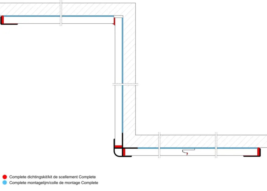 Douchepaneel Caliza 242x60 cm