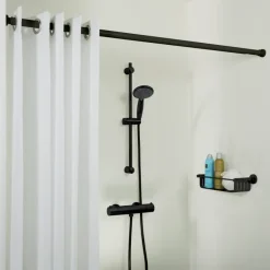 Douchestang Seallux 125-220cm zwart zwart