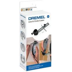 Dremel multitool accessoires - lijn- en cirkelgeleider + spiraalmes - tot 300 mm