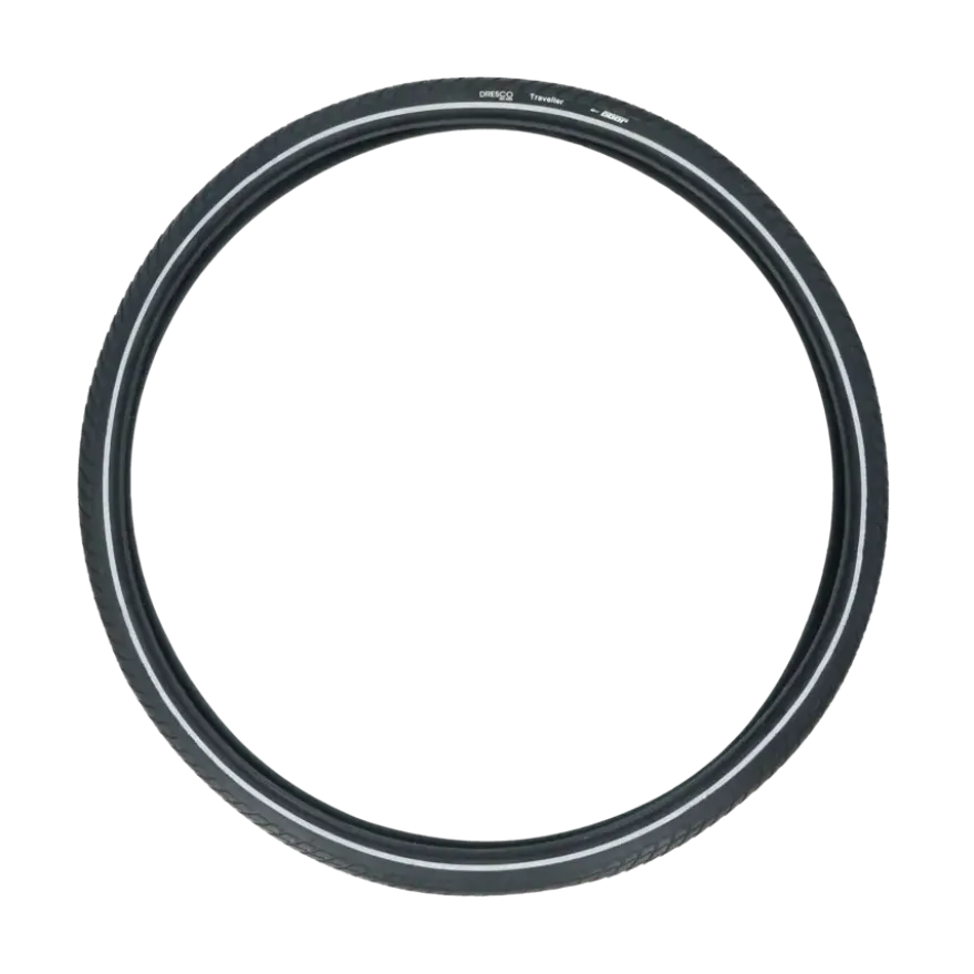 Dresco buitenband traveller 28 x 1.60 (42-622) reflectie zwart