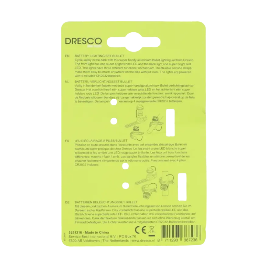 Dresco Bullet fietsverlichtingsset
