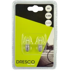 Dresco fietslampjes halogeen 6V 2st