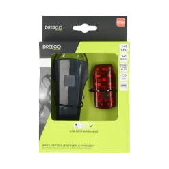 Dresco fietsverlichtingsset Razor USB