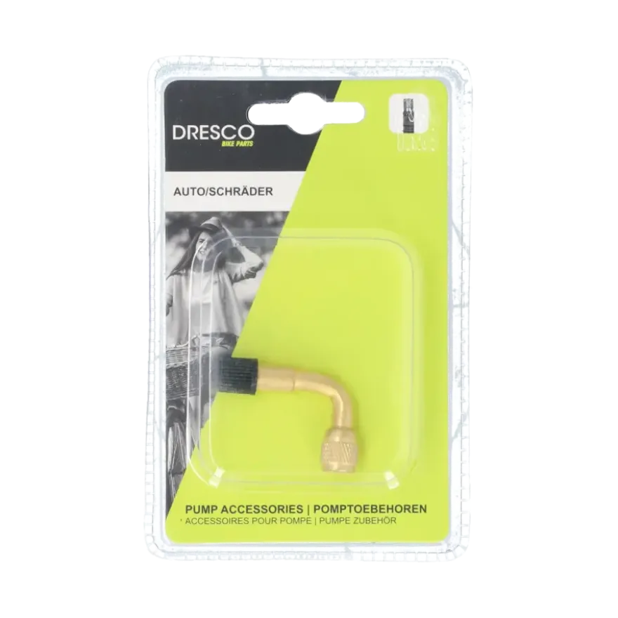Dresco haakse pompnippel autoventiel