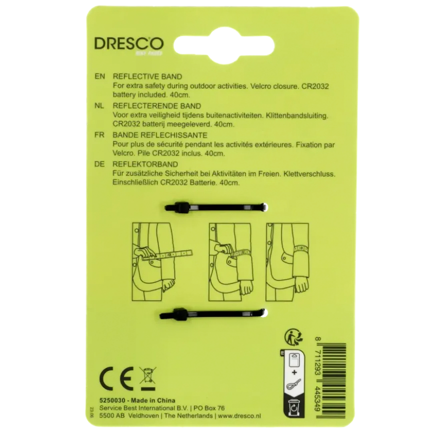 Dresco reflecterende armband LED